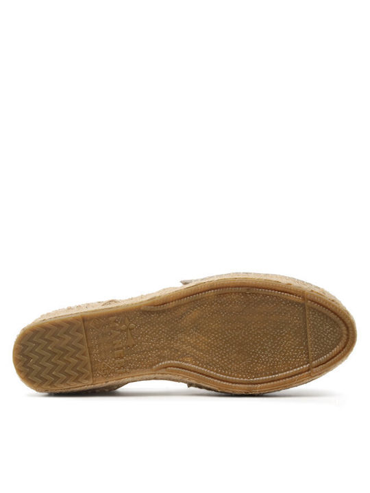 Manebi Valenciana Women's Platform Espadrilles Beige