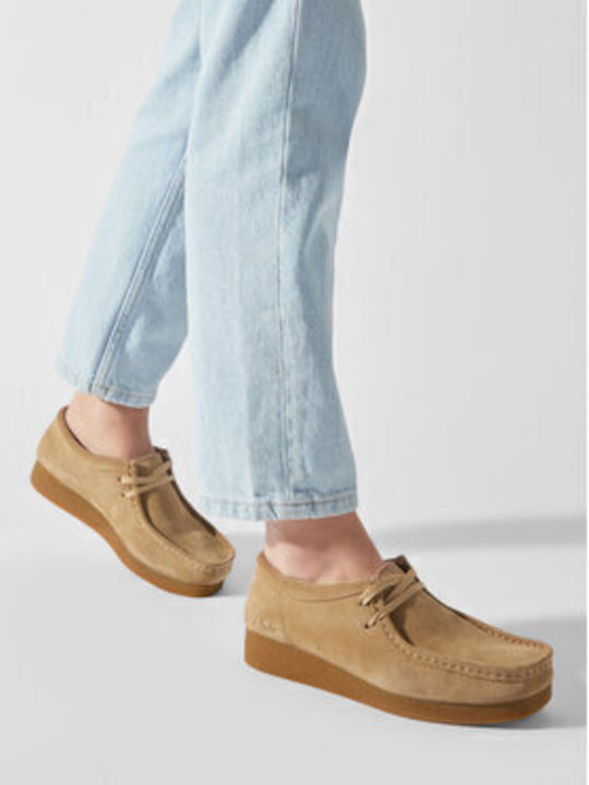 Wallabee Evosh Γυναικεία Μοκασίνια σε Μπεζ Χρώμα