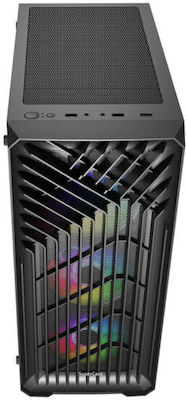 Supercase 15A Series ODIN Gaming Midi Tower Computer Case with Window Panel Black