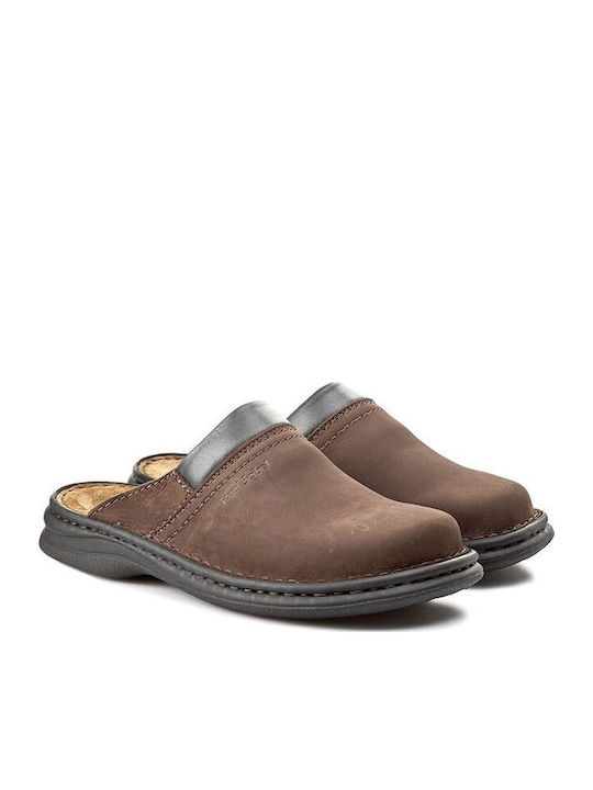 Зимни мъжки чехли Brown 10663