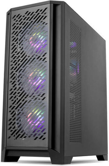 Supercase 29a Series Ackerman Gaming Midi Tower Κουτί Υπολογιστή με Πλαϊνό Παράθυρο και RGB Φωτισμό Μαύρο