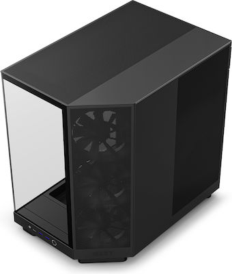 NZXT H6 Flow Gaming Midi Tower Κουτί Υπολογιστή με Πλαϊνό Παράθυρο Μαύρο