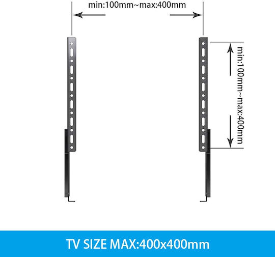AXRed Doppio Επιτραπέζια Βάση Τηλεόρασης έως 47" και 35kg