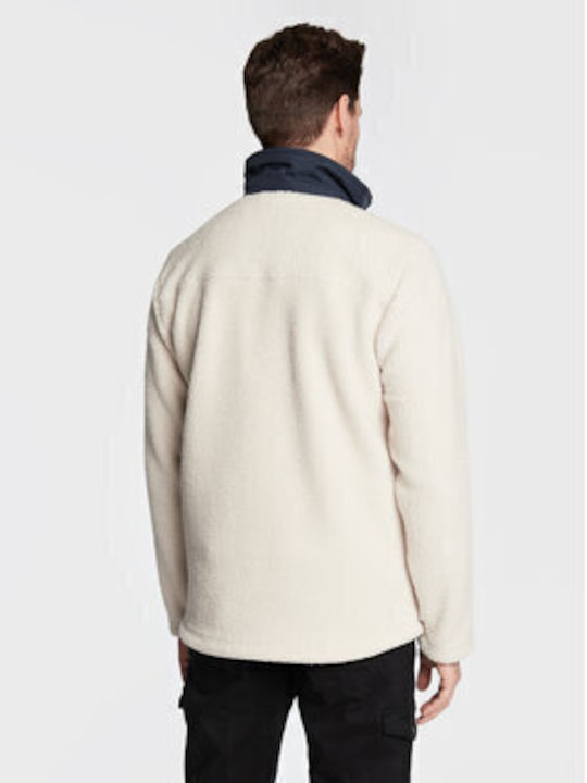 Cardigan Fleece pentru Bărbați Beige