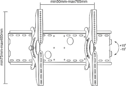 Maclean Energy MC-521B MC-521B Wall TV Mount up to 70" and 75kg