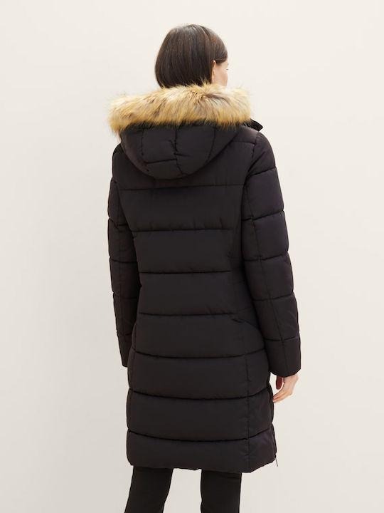 Tom Tailor Kurz Damen Puffer Jacke für Winter Black.