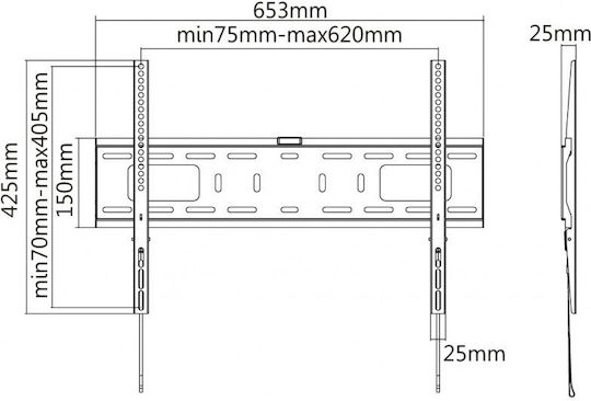 Reflecta Plano Flat 70-6040 23093 Wandhalterung für Fernseher bis 70" und 50kg