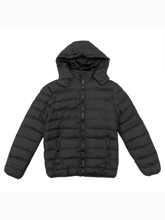 Ustyle Herren Winter Jacke Puffer ΜΑΥΡΟ