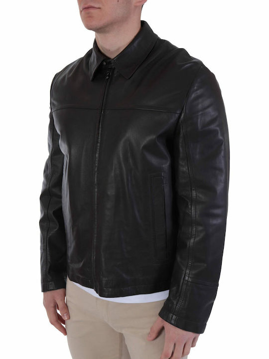 Hugo Boss Men's Winter Leather Jacket CAFE