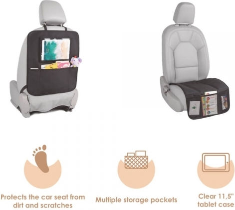 Bebe Stars Car Seat Protector Black Stars