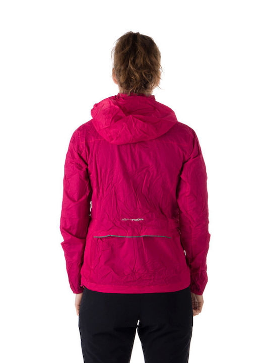Northfinder Women's Short Puffer Jacket Waterproof for Winter with Hood Rose