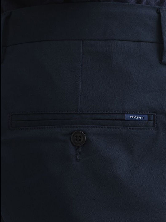 Hallden Παντελόνι Chino Ελαστικό σε Slim Εφαρμογή Μπλε
