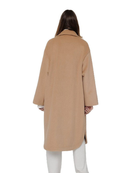 Moutaki Lang Damen Puffer Jacke für Winter Camel