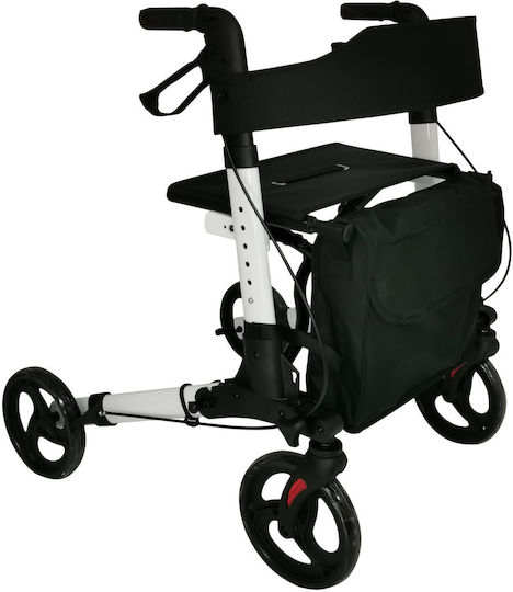 Mobiak Walky Foldable Wheeled Walker Aluminum White