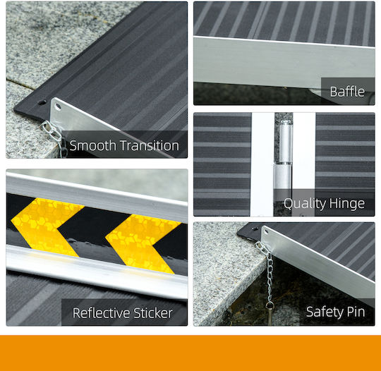 HomCom Rampă pentru scaun cu rotile 713-142V00BK