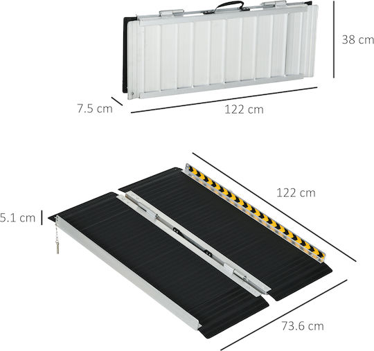 HomCom Ράμπα Αναπηρικού Αμαξιδίου 713-142V01BK