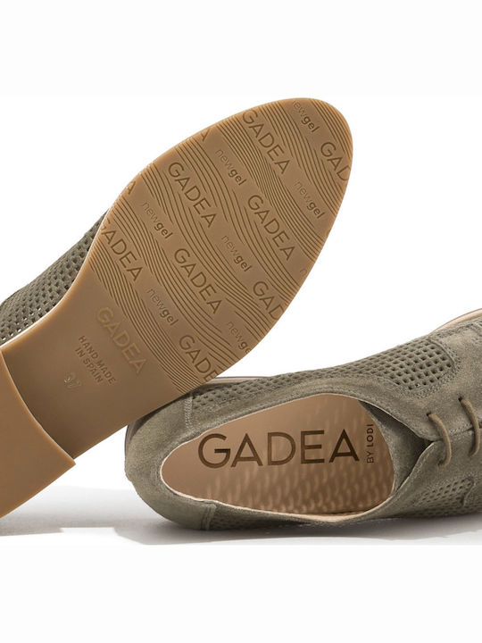 Women's Suede Oxford Shoes Khaki