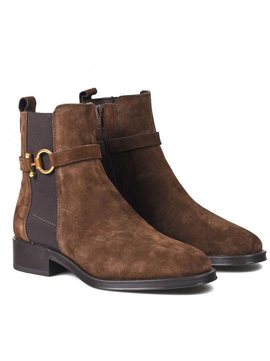 Alpe Leder Damen Knöchelstiefel Braun