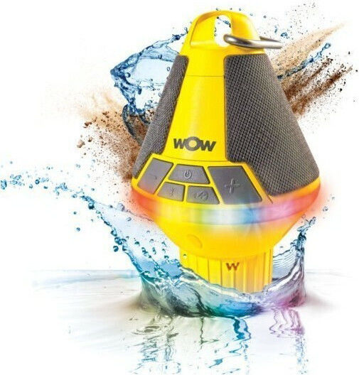 Wow Watersports WOW Sound Αδιάβροχο Ηχείο Bluetooth με Διάρκεια Μπαταρίας έως 20 ώρες Κίτρινο