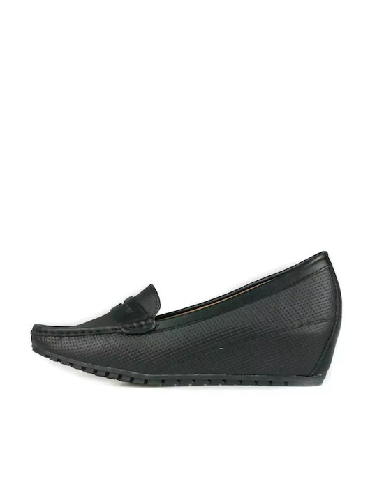 To Be Yourself Women's Moccasins in Black Color