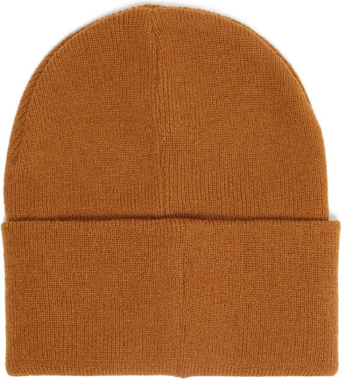 Karma Beanie Unisex Σκούφος Πλεκτός Μουσταρδί