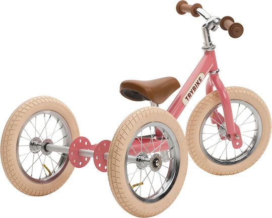 Trybike Τρίκυκλο Ποδήλατο με Χειρολαβή Γονέα για 5+ Ετών Ροζ