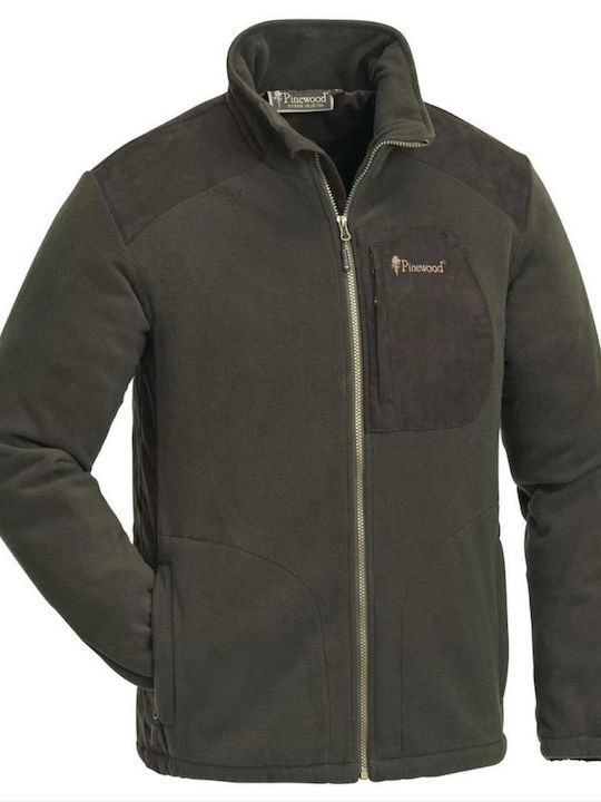 Pinewood Wildmark Membrane Finnveden Fleece Khaki Cardigan Pinewood Wildmark Membrane Finnveden Fleece Khaki Cardigan