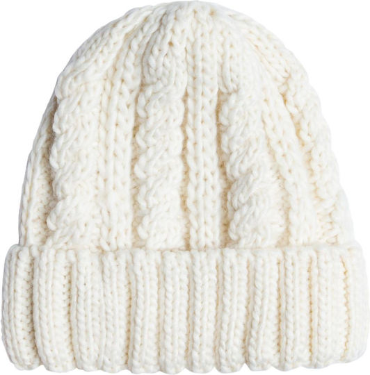 Beanie Unisex Σκούφος Πλεκτός σε Μπεζ χρώμα