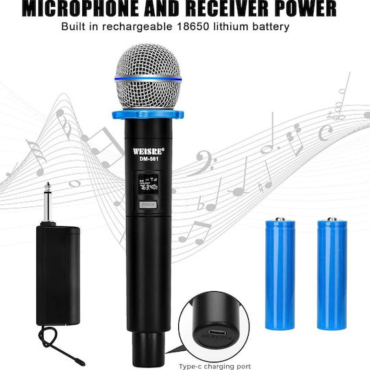 Μικρόφωνο Karaoke Ασύρματο DM-581 844152 Μαύρο
