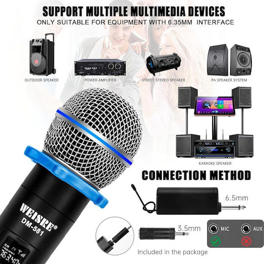 Μικρόφωνο Karaoke Ασύρματο DM-581 844152 Μαύρο