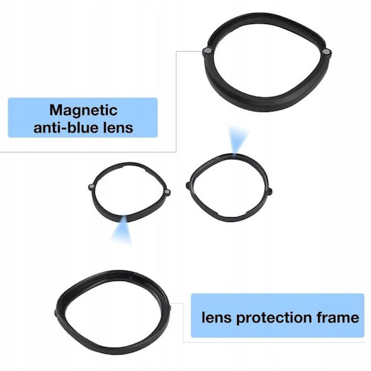 Vortex Virtual Reality Μαγνητικοί Anti-Blue φακοί Oculus Quest 1/2 & Rift S Magnetic Lenses σε Μαύρο χρώμα