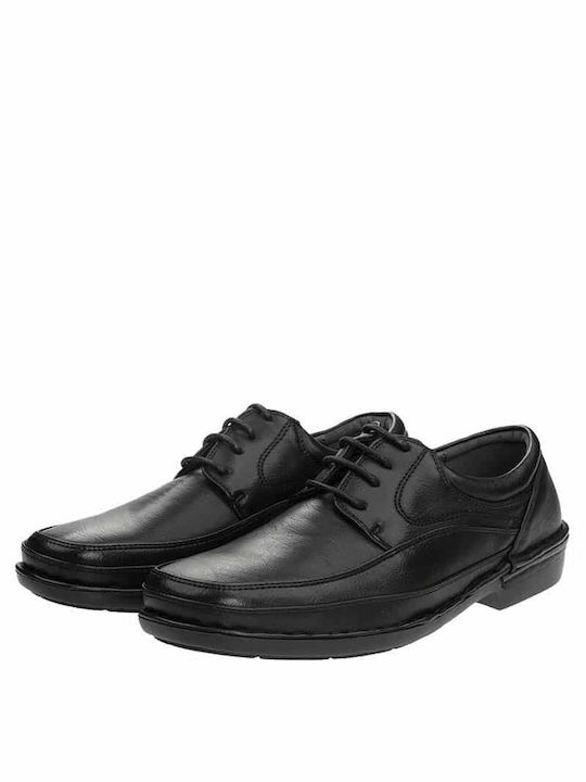 V&D Men's Synthetic Leather Casual Shoes Black