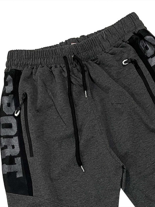 Ustyle Men's Sweatpants with Rubber Grey