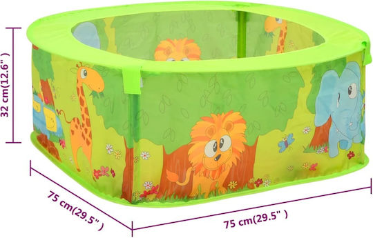vidaXL Топкинис За деца с 300 топки 75x75x32см. за 6+ Месеца Цветна
