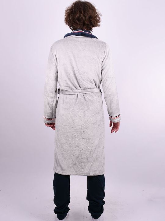 Sweet Secret Men's Winter Pajama Robe Gray