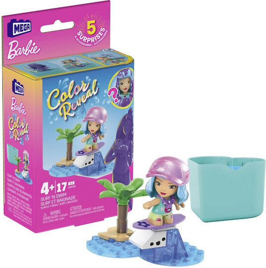 Mega Bloks Τουβλάκια Barbie Color Reveal για 4+ Ετών (Διάφορα Σχέδια) 1τμχ
