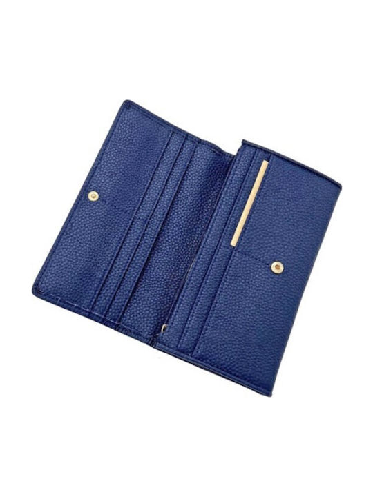 Large Women's Wallet Coins Blue