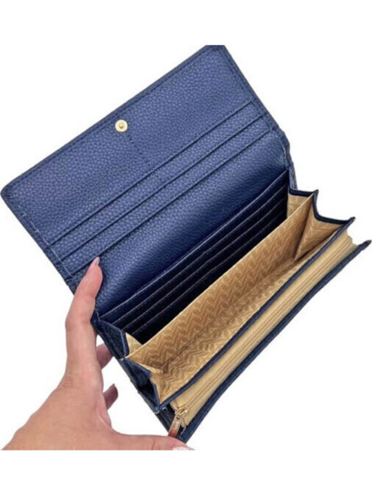 Large Women's Wallet Coins Blue
