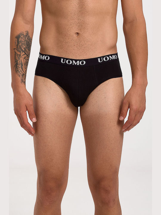 1017 Herren Slips Black 3Packung