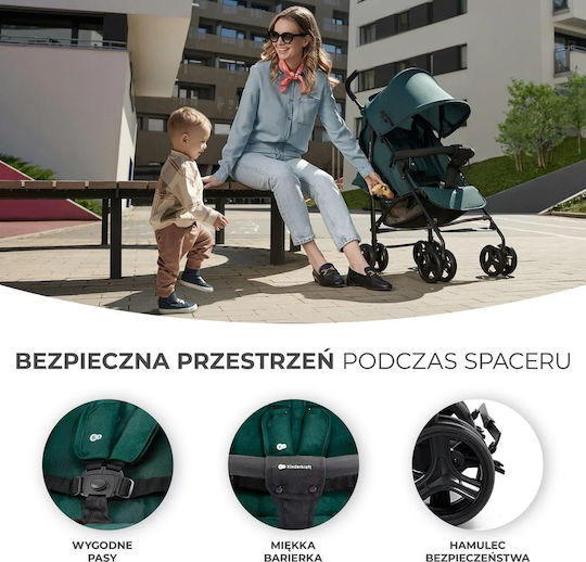 Kinderkraft TIK Umbrella Stroller Suitable from 6+ Months Green 6.5kg