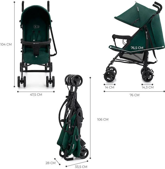 Kinderkraft TIK Umbrella Stroller Suitable from 6+ Months Green 6.5kg