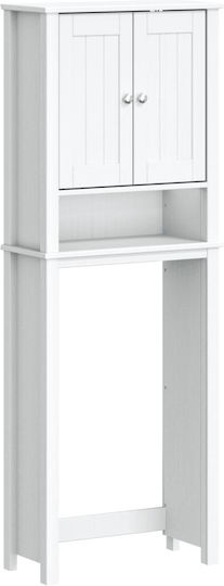 vidaXL Επιδαπέδια Ραφιέρα Μπάνιου Ξύλινη 60x27x164.5cm