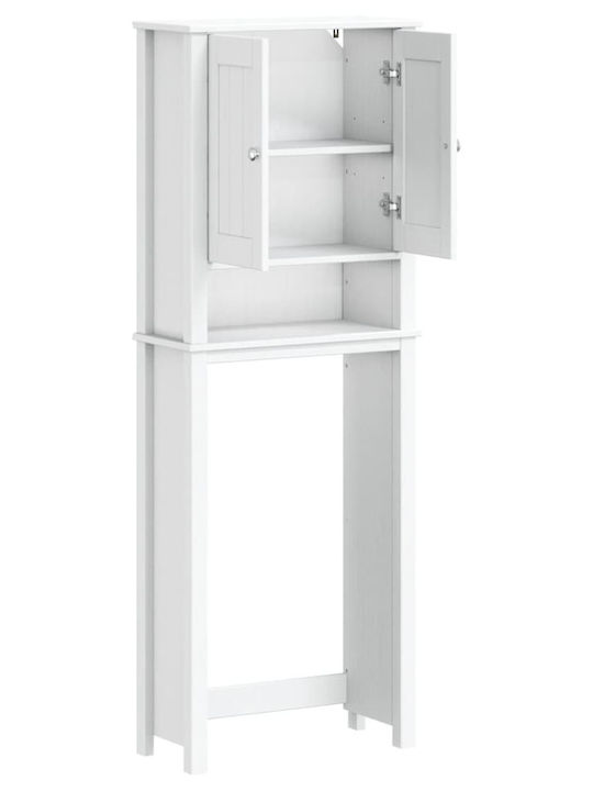 vidaXL Επιδαπέδια Ραφιέρα Μπάνιου Ξύλινη 60x27x164.5cm