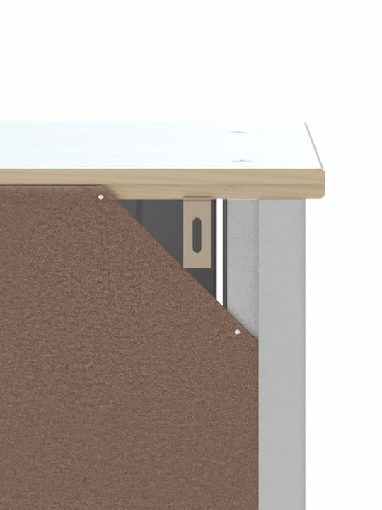vidaXL Επιδαπέδια Ραφιέρα Μπάνιου Ξύλινη 60x27x164.5cm