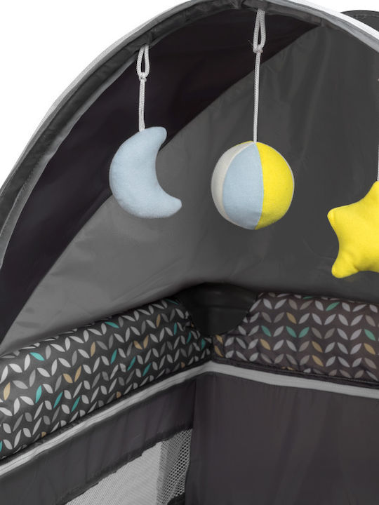 Lionelo Sven Plus Playpen 2 Levels with Changing Table & Mattress Grey Stone 127x65cm