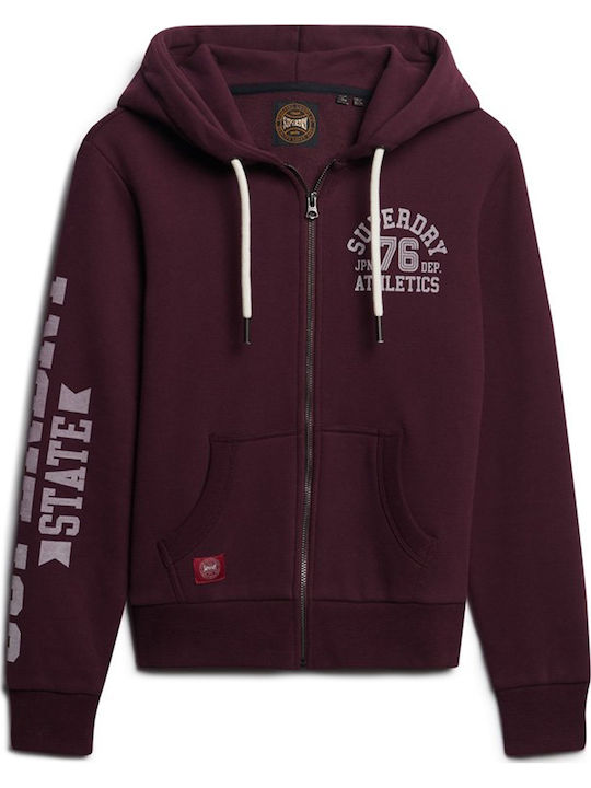 College Women's Sweatshirt Hooded Purple