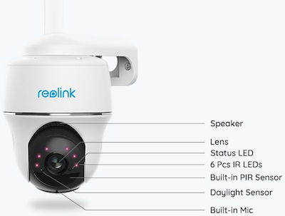 Reolink Go Pt Plus 4 Mp IP Surveillance Camera 4MP Full HD+ Waterproof Battery with Two-Way Communication