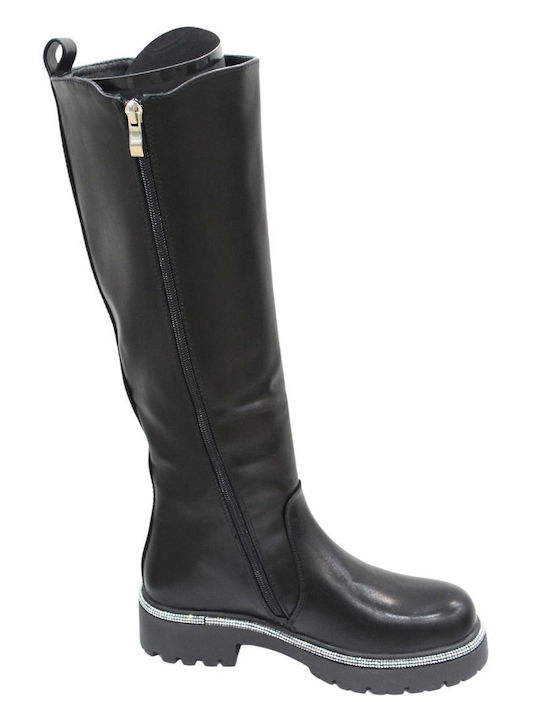 Cizme dama cu elastic Negre