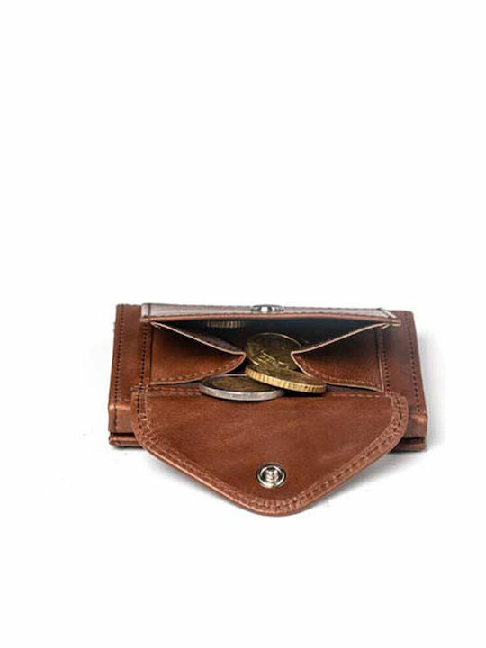 Leather Men's Wallet Cards with RFID Brown