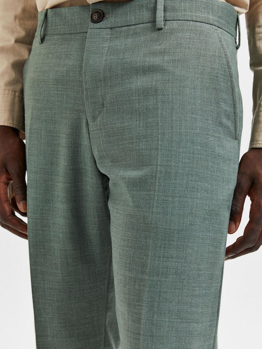 Selected Men's Trousers in Slim Fit Green